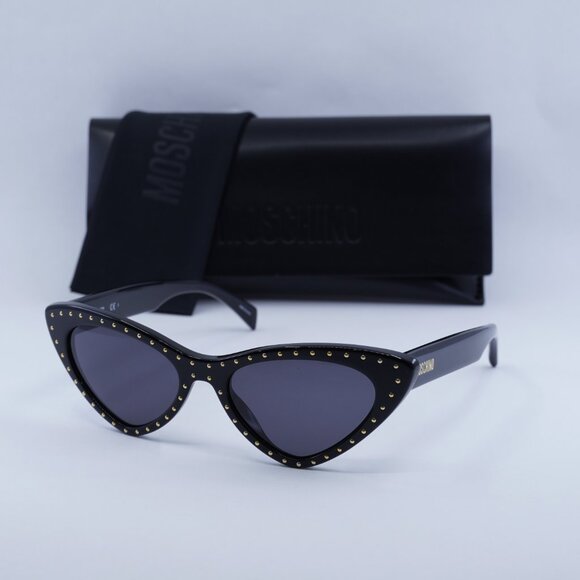 Moschino MOS006/S 0807 IR Cat Eye Sunglasses - Black/Grey main image 8